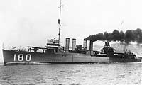 Photo # NH 100960:  USS Stansbury underway off San Diego, California, circa 1920-1922