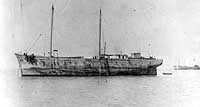 Photo #  NH 101386:  Barge Carrie Clark at anchor, probably prior to her World War I era Naval service