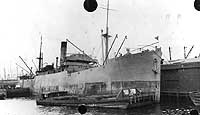 Photo #  NH 101401:  S.S. Craster Hall in port, prior to her World War I era Naval service