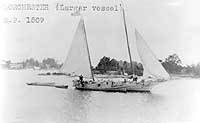 Photo # NH 101589:  USS Dorchester with sails raised, during World War I
