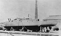 Photo # NH 102205:  USS Shad hauled out of the water at the Boston Navy Yard, circa 1917-1919