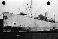 Photo #  NH 102211:  Freighter Satsuma in port, during World War I
