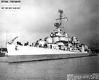 Photo # NH 102809:  USS Terry off the Mare Island Navy Yard, 4 June 1945