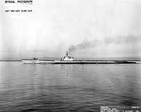 Photo # NH 103047:  USS Springer off the Mare Island Navy Yard, California, 2 December 1944