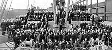 Photo # NH 103265:  Officers and Crew of USS Siboney, February 1919.  Photographed by H. Lindsey