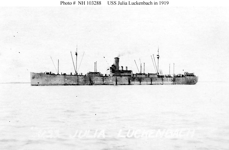 Civilian Ships Ss Julia Luckenbach Freighter 1917