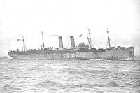 Photo # NH 104599:  USS Kroonland arriving in a U.S. port, 1919