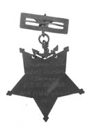 Photo # NH 105366:  Medal of Honor awarded to Seaman Albert Burton, 1865