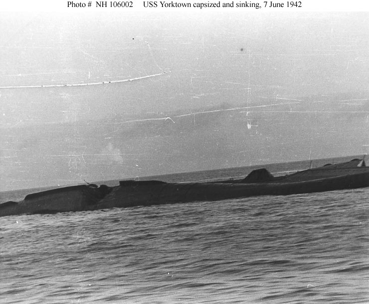 Battle Of Midway Sinking Of Uss Yorktown 7 June 1942