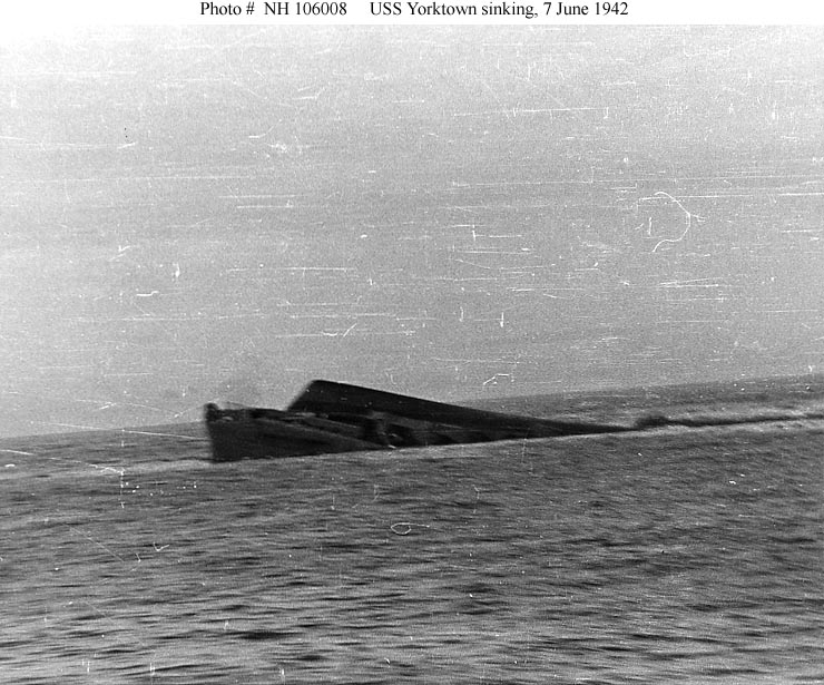 Battle Of Midway Sinking Of Uss Yorktown 7 June 1942