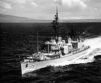 Photo # NH 107133:  USS Rogers underway off Oahu, Hawaii, 8 September 1967. Photographed by PH3 D.R. Hyder