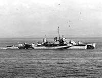 Photo # 80-G-K-2516 (cropped): USS Walke painted in Camouflage Measure 31 Design 25D, 9 January 1945.