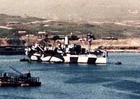 Photo # 80-G-K-6439 (cropped): USS Black Hawk at Adak, Alaska, circa summer 1944