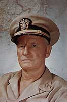 Photo # 80-G-K-6653:  Fleet Admiral Chester W. Nimitz, portrait photograph, taken circa 1945