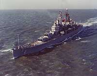 Photo # KN-1526:  USS Canberra underway on 9 January 1961