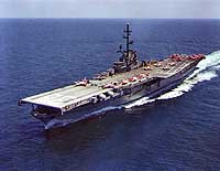 Photo # KN-4834:  USS Antietam operating training aircraft, April 1961