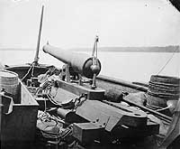 Photo # LC-B8171-481: Parrott rifled gun on board the captured CSS Teaser, 1862
