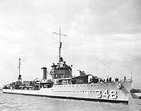 Photo # 19-N-14753:  USS Farragut in harbor, circa 1935