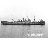 Photo # 19-N-28309:  USS George F. Elliott off the Norfolk Navy Yard, 1 January 1942
