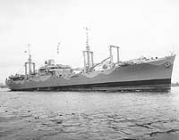 Photo # 19-N-28450:  USS Bellatrix off Tampa, Florica, circa March 1942
