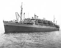 Photo # 19-N-34061:  USS Leedstown off the New York Navy Yard, 12 September 1942