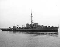 Photo # 19-N-70771:  USS Beaufort off the Boston Navy Yard, 6 September 1944