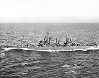 Photo # 19-N-80853:  USS Nashville underway in Puget Sound, 25 March 1945