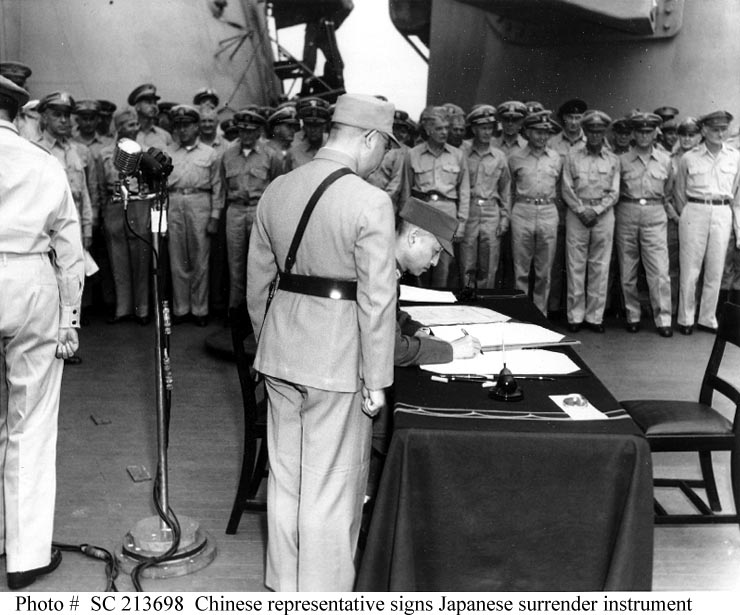 SURRENDER OF JAPAN, 2 September 1945, Signing the Instruments of Surrender