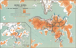 Map: Hong Kong, 7-25 December 1941
