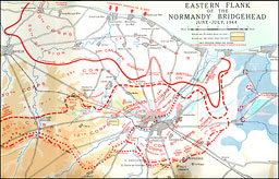 Map: Eastern Flank of the Normandy Bridgehead, June-July 1944