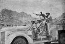 A truck of a mechanised column of an Indian cavalry regiment about to start on a patrol in the Amba Alagi area<