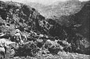 Panorama of the country on the southern side of the Falaga Pass in Ethiopia