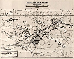 Map: Keren--The Final Battle, 15-27 March 1941