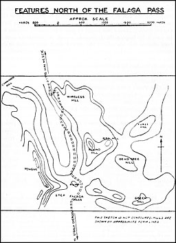 Map: Features North of the Falaga Pass