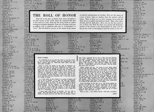 The Roll of Honor