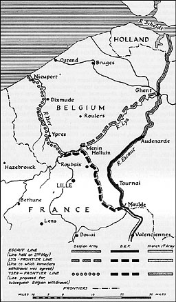 The Escaut, Frontier, Lys and Yser Lines