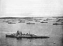 The Reserve Fleet drawn up for inspection by H.M. King George VI in Weymouth Bay, August 1939
