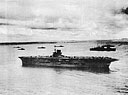 H.M.S. Ark Royal lying off Rosyth, August 1939
