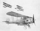 Naval 'Swordfish' Torpedo-Spotter-Reconnaissance aircraft in flight, armed with torpedoes