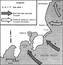 Map 5. Planned assaults in the Tokyo (Kanto) Plain area