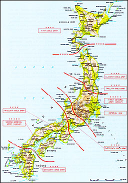Plate No. 114, Disposition of Japanese Army Ground Forces in the Homeland, April 1945