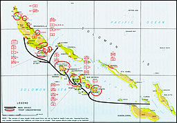 Plate No. 37, Allied Operations and Estimated Enemy Dispositions, Solomon Islands, 30 June 1943