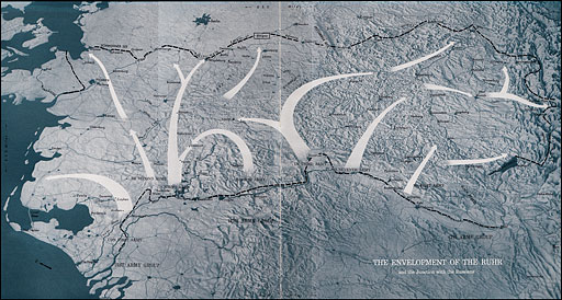 Map: The Envelopment of the Ruhr and the Junction with the Russians