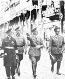 Hitler with (from left to right) Grossadmiral Erich Raeder and Field Marshals Keitel and Goering