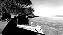 damaged Japanese landing craft