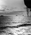 CONVOY OF SHIPS MOVING TOWARD RENDOVA ISLAND