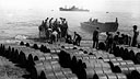 LCV taking drums of gasoline to transports headed for Bougainville