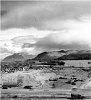 THE AIRPORT AND HARBOR OF ADAK ISLAND operating in full swing, August 1943