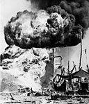 RAGING FIRE OF AN AMERICAN AMMUNITION DUMP