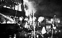 Extinguishing the fires of a blazing building